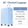 AZL1 Life Concept Bag and Luggage Set Hardshell ABS Lightweight Double Wheels Expandable TSA Lock for Long Distance Travel, Blue, 30.5"*19.75"*12.25" - 3 of 4