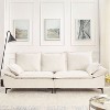 88.5" Modern Sailboat Sofa Dutch Velvet 3-Seater Sofa with Two Pillows for Small Spaces in Living Rooms, Apartments - 2 of 4