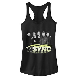 Juniors Womens NSYNC World Tour Poster Racerback Tank Top - 1 of 4
