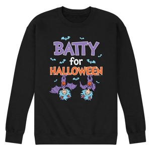 Men's - Dr. Seuss - Batty For Halloween Thing 1 and Thing 2 Graphic Fleece Sweatshirt - 1 of 4