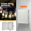 VEVOR Outdoor Electrical Junction Box, 13.78 x 9.84 x 5.90 in, ABS Plastic Electrical Enclosure Box with Hinged Cover Stainless Steel Latch, White - 3 of 4