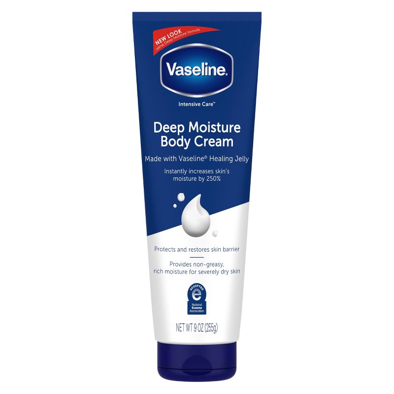 Vaseline Intensive Care Deep Moisture for Severely Dry Skin Body Cream Unscented - 9oz, 3 of 8