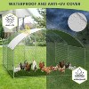 Large Metal Chicken Coop, Dome Shape Chicken Coop with Double Door, Chicken Run with Waterproof and Anti-UV Cover, for Outdoor Farm Yard - 4 of 4