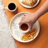 SEVOBAL Serving Platters Handcrafted Ceramic Chip and Dip Serving Set, Elegant Party Platters for Entertaining in Parties, Beige, 1.97"*9.25"*1.97" - 2 of 4