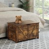 KWPZQEB Storage Chest, Storage Bench with Safety Hinges, Farmhouse Wooden Storage Trunk for Entryway, Bedroom, Living Room, Easy Assembly - 2 of 4