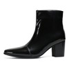 Santimon Men's Dress Genuine Leather Ankle Boots with Zipper 3 Inches Heel - 2 of 4