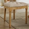 PAGED French Style Dining Chairs Set of 2 with High Backrest Wood Frame Living Room Chairs with Nailhead Trim for Living Room - 4 of 4