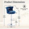 Set of 2 Velvet Swivel Bar Stools,Adjustable Counter Stools with Tufted Back,Chrome Base and Nailhead Trim for Kitchen Island-Maison Boucle - 4 of 4