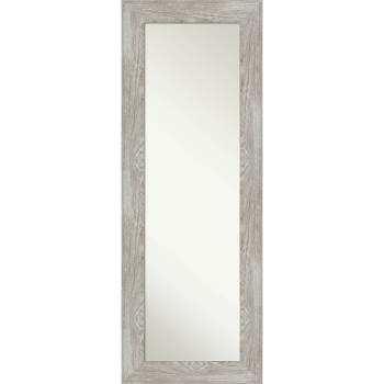 20" x 54" Dove Graywash Framed On the Door Mirror - Amanti Art