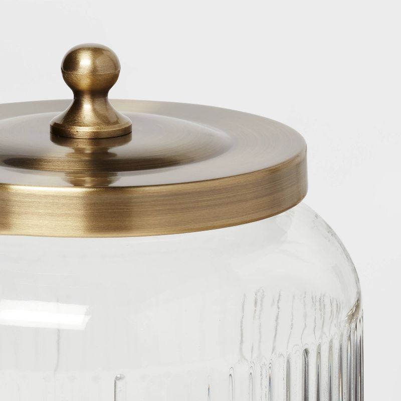 Small Glass Bath Canister Brass - Threshold&#8482;, 5 of 12
