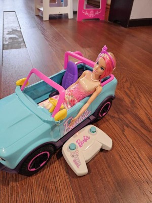 Barbie Hot Wheels Rc Suv & Stickers, Battery-powered Toy Truck, Fits 2 ...