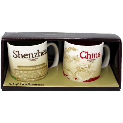 Starbucks Global Icon Series Shenzhen and China Demitasse Mugs, 3 Oz (Set of 2)