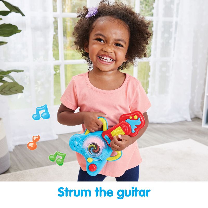 Kidoozie Rock N Glow Musical Guitar, Handheld Toy Instrument with Lights and Sounds for Toddlers 12M+, 3 of 8