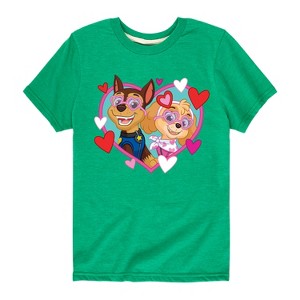 Boys' - Paw Patrol - Chase Sky Hearts Short Sleeve Graphic T-Shirt - 1 of 4