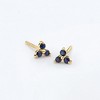 RS Pure by Ross-Simons 0.10 ct. t.w. Sapphire 3-Stone Stud Earrings in 14kt Yellow Gold - 3 of 4