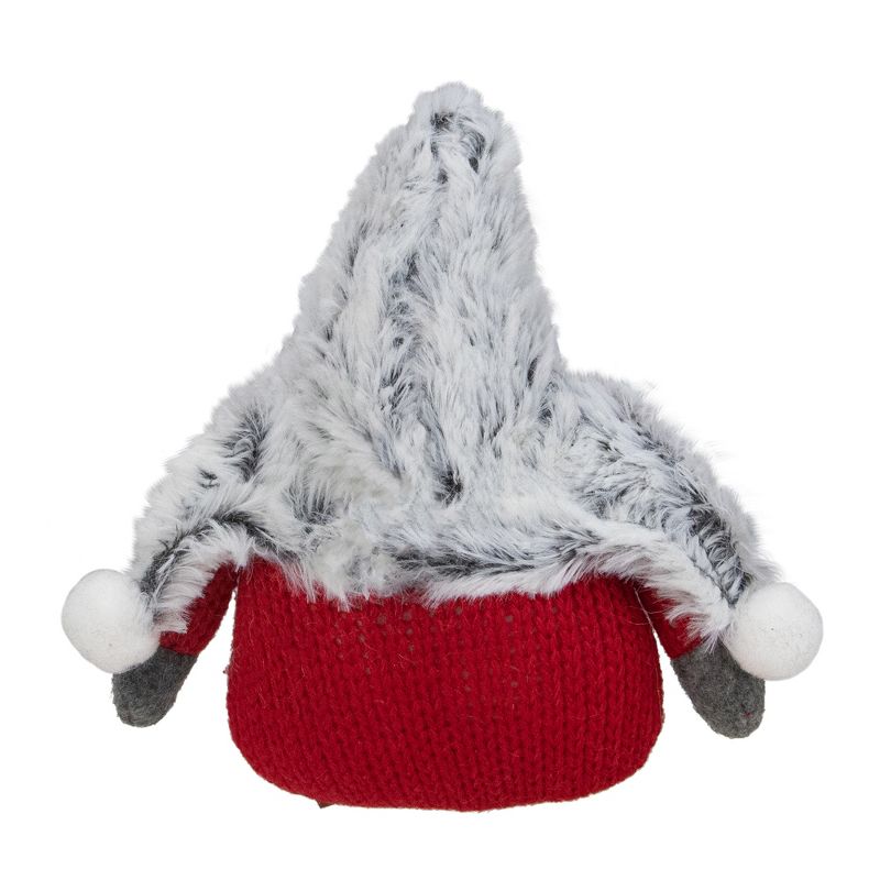 Northlight 6" Plush Red and Gray Stuffed Christmas Gnome, 4 of 6