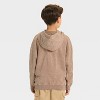 Boys' Jurassic World Pullover Sweatshirt Hoodie - Brown - 3 of 4