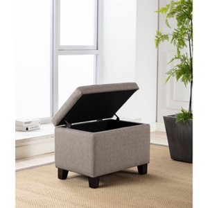 24" Tufted Storage Ottoman and Hinged Lid - WOVENBYRD - 1 of 4