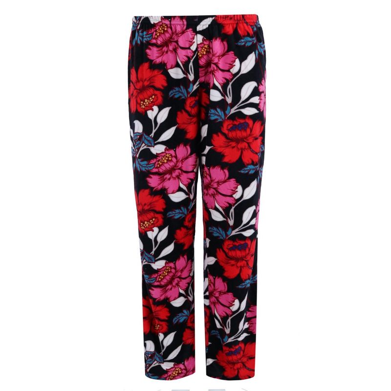 PJ Couture Women's Floral Notch Pajama Set, 3 of 4