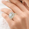 Pompeii3 Certified 3 1/2ct Cushion Halo Diamond Engagement Ring 14k Gold or Pt Lab Created - 3 of 4