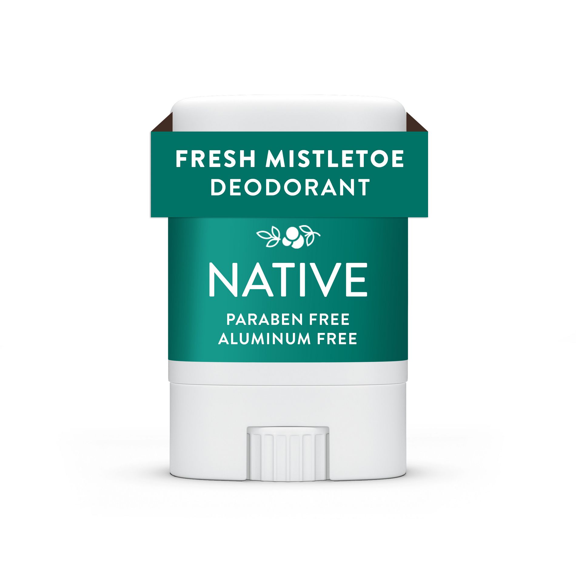 Native Limited Edition Holiday Aluminum-Free Mini Deodorant - Travel Size - Fresh Mistletoe - 0.35oz