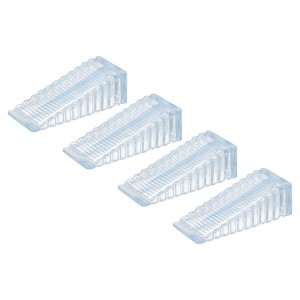 Unique Bargains ABS Anti-Slip Mini Size Wide Applications Door Stop 4 Pcs - 1 of 4
