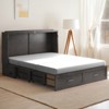 Murphy Bed Cabinet with Foldable Mattress, Queen Murphy Bed with Charging Station, Drawers - 4 of 4
