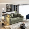 102.4'' Plush Corduroy U-Shaped Sectional Sofas with 2 Movable Ottomans, Deep Seat and Convertible Lounge Chair - 3 of 4
