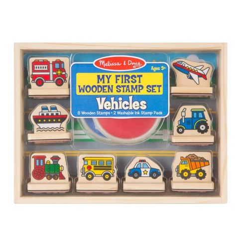 Melissa & Doug My First Wooden Stamp Set - Vehicles : Target