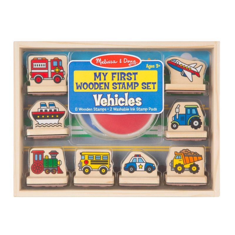 Melissa &#38; Doug My First Wooden Stamp Set - Vehicles, 1 of 11