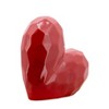 Stoneware Ceramic Geometric Heart Sculpture - Modern Abstract Decorative Object with Faceted Design, Durable and Elegant Home Accent - 4 of 4
