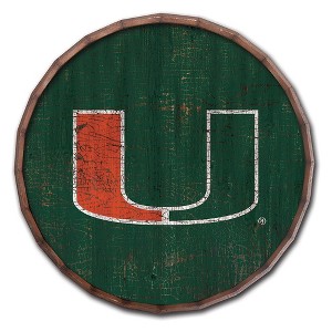 NCAA Miami Hurricanes Cracked Color 24" Barrel Top - 1 of 3