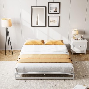Low Profile Bed Frame, Heavy Duty Metal Platform Bed with Steel Slat Support, No Box Spring Needed, Easy Assembly - 1 of 4