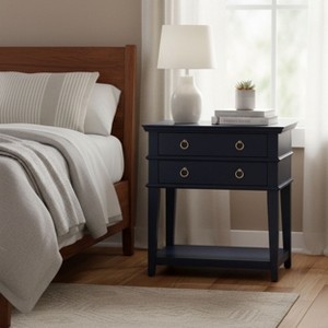 PAGED Night Stand with 2-Drawer, Multi Functional Bedside Table with Tray Top Design, Side Table for Bedroom - 1 of 4