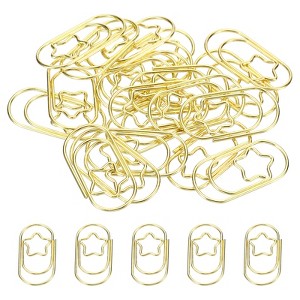 Unique Bargains Star-Shaped  Metal Prevent Tearing Pages Home Paper Clip 20 Pcs - 1 of 4