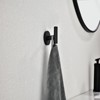 SEVOBAL Bathroom Towel Holders Six Pack Wall Mounted Hooks Durable Rust Resistant Modern Stylish for Bathroom Kitchen, Matte Black, 4.2"*3"*3" - 2 of 4