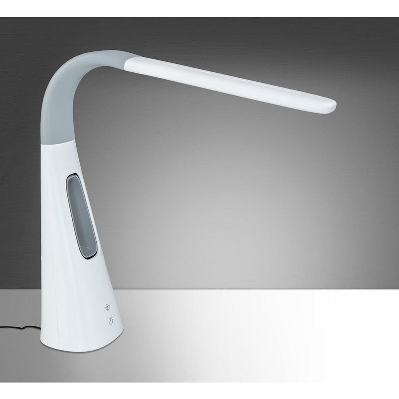 Mount-It! Turcom AirLight Ultrabright LED Desk Lamp with Bladeless Three Speeds Fan Panel | White , 3 of 11