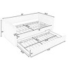 Sapphtopaz Twin Size Daybed with Corduroy Upholstered Sofa Bed with Pull-Out Bed and Wood Slats Support Beds for Apartment, Bedroom - 2 of 4
