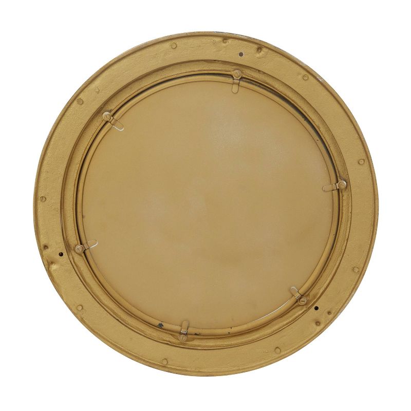 Brass Sail Boat Wall Mirror with Port Hole Detailing Gold- Novogratz, 3 of 7