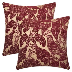 REGALWOVEN Floral Pattern Throw Pillow Covers for Farmhouse Sofa Bed Living Room Office 2 Pcs - 1 of 4