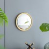 FONTOI 10 Inch Round Circle Mirror with Convex Feature for Living Room Bedroom Vanity Entryway Hallway Enhancing Wall Decor and Style, Gold - 3 of 4