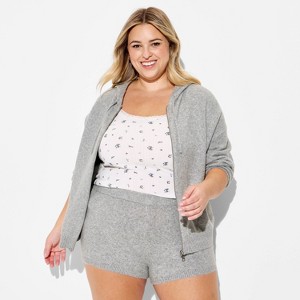 Women's Mid-Rise Faux Cashmere Sweater Shorts - Wild Fable™ - 1 of 3