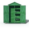 Gulches Outdoor Wood Storage Shed, Garden Tool Cabinet with Waterproof Asphalt Roof, Double Doors, Multiple-tier Shelves,Forest Green - 4 of 4