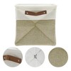 Unique Bargains Foldable Two-color Laundry Basket 11.02"x11.02"x11.02" 1 Pc - 4 of 4