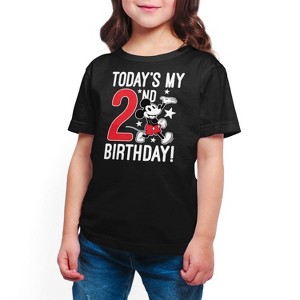 Girls' - Disney - Today's My 2nd Birthday Short Sleeve Graphic T-Shirt - 1 of 3