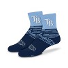 MLB Tampa Bay Rays Youth Quarter Socks - 2pk: Cushioned Heel & Toe, Team Logo Design - 3 of 4