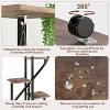 2 Pack 6-Tier Metal Plant Stand with Wheels, Half Heart Shape Indoor Plant Shelf with Drawers, Large Display Rack for Home or Garden - 4 of 4