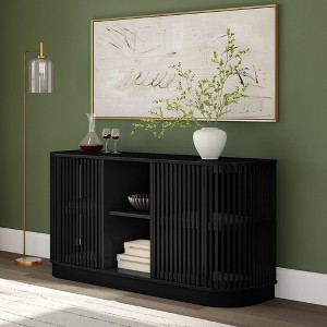 Plank+Beam Contour Solid Wood Sideboard with 2 Doors, 59" TV Stand for Living Room - 1 of 4