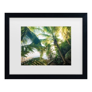 Trademark Fine Art - Stefan Hefele  Hide under Palms Matted Framed Art - 1 of 4
