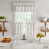 Elrene Tucker Solid Button Tab Top Window Kitchen Tier Set of 2 - Elrene Home Fashions - 2 of 3